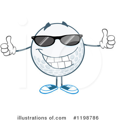 Royalty-Free (RF) Golf Ball Clipart Illustration by Hit Toon - Stock Sample #1198786