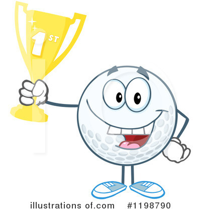 Royalty-Free (RF) Golf Ball Clipart Illustration by Hit Toon - Stock Sample #1198790