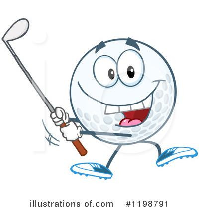 Royalty-Free (RF) Golf Ball Clipart Illustration by Hit Toon - Stock Sample #1198791