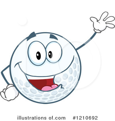 Royalty-Free (RF) Golf Ball Clipart Illustration by Hit Toon - Stock Sample #1210692