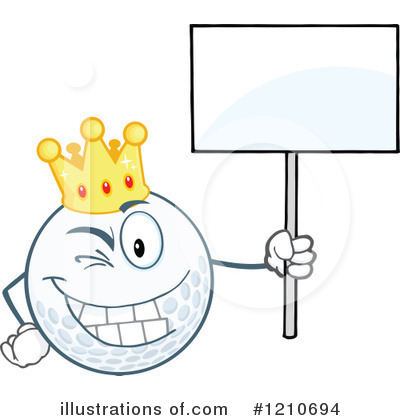 Royalty-Free (RF) Golf Ball Clipart Illustration by Hit Toon - Stock Sample #1210694