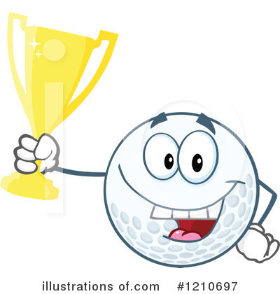 Royalty-Free (RF) Golf Ball Clipart Illustration by Hit Toon - Stock Sample #1210697