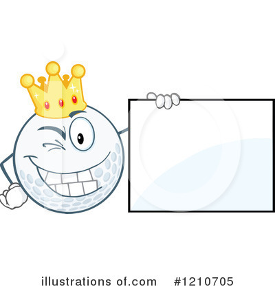 Royalty-Free (RF) Golf Ball Clipart Illustration by Hit Toon - Stock Sample #1210705