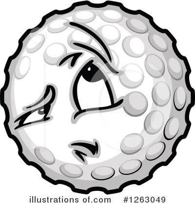 Royalty-Free (RF) Golf Ball Clipart Illustration by Chromaco - Stock Sample #1263049