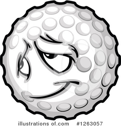 Royalty-Free (RF) Golf Ball Clipart Illustration by Chromaco - Stock Sample #1263057