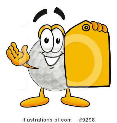 Royalty-Free (RF) Golf Ball Clipart Illustration by Mascot Junction - Stock Sample #9298