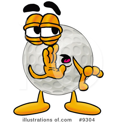 Royalty-Free (RF) Golf Ball Clipart Illustration by Mascot Junction - Stock Sample #9304