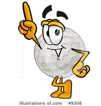 Royalty-Free (RF) Golf Ball Clipart Illustration by Mascot Junction - Stock Sample #9306