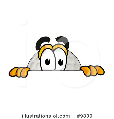 Golf Ball Character Clipart #9309 by Mascot Junction