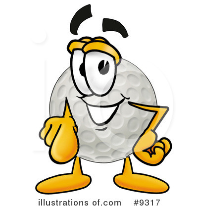Royalty-Free (RF) Golf Ball Clipart Illustration by Mascot Junction - Stock Sample #9317