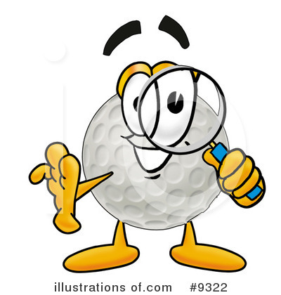 Royalty-Free (RF) Golf Ball Clipart Illustration by Mascot Junction - Stock Sample #9322