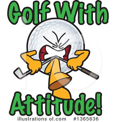 Royalty-Free (RF) Golf Ball Sports Mascot Clipart Illustration by Mascot Junction - Stock Sample #1365636