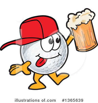 Royalty-Free (RF) Golf Ball Sports Mascot Clipart Illustration by Mascot Junction - Stock Sample #1365639