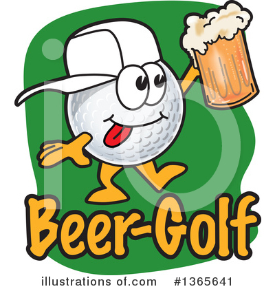 Royalty-Free (RF) Golf Ball Sports Mascot Clipart Illustration by Mascot Junction - Stock Sample #1365641
