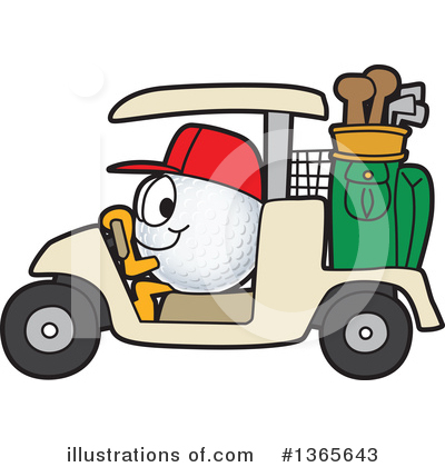 Golf Ball Sports Mascot Clipart #1365643 by Mascot Junction