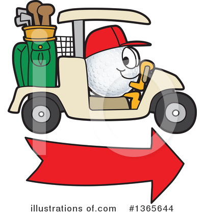 Golf Cart Clipart #1365644 by Mascot Junction