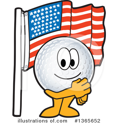Royalty-Free (RF) Golf Ball Sports Mascot Clipart Illustration by Mascot Junction - Stock Sample #1365652