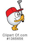 Golf Ball Sports Mascot Clipart #1365656 by Mascot Junction