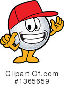 Golf Ball Sports Mascot Clipart #1365659 by Mascot Junction