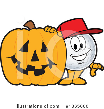 Royalty-Free (RF) Golf Ball Sports Mascot Clipart Illustration by Mascot Junction - Stock Sample #1365660