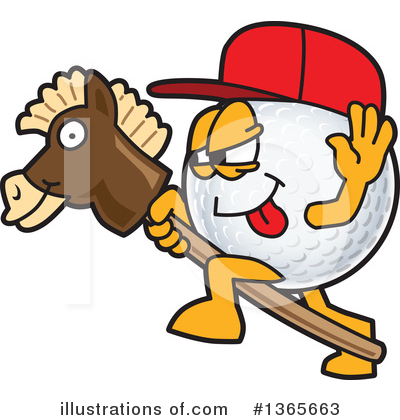 Royalty-Free (RF) Golf Ball Sports Mascot Clipart Illustration by Mascot Junction - Stock Sample #1365663