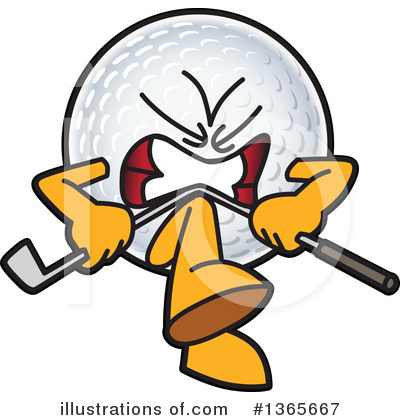 Royalty-Free (RF) Golf Ball Sports Mascot Clipart Illustration by Mascot Junction - Stock Sample #1365667