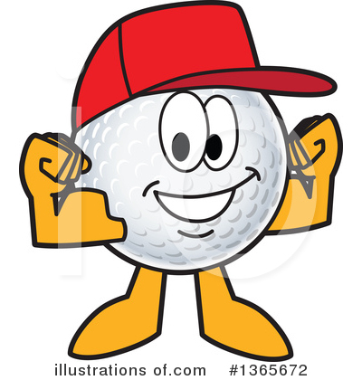 Royalty-Free (RF) Golf Ball Sports Mascot Clipart Illustration by Mascot Junction - Stock Sample #1365672