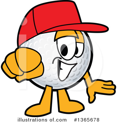 Royalty-Free (RF) Golf Ball Sports Mascot Clipart Illustration by Mascot Junction - Stock Sample #1365678
