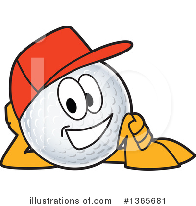 Royalty-Free (RF) Golf Ball Sports Mascot Clipart Illustration by Mascot Junction - Stock Sample #1365681