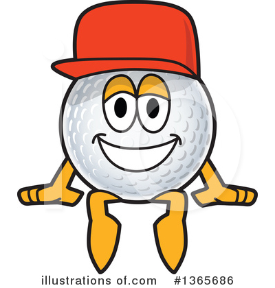 Royalty-Free (RF) Golf Ball Sports Mascot Clipart Illustration by Mascot Junction - Stock Sample #1365686