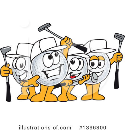 Royalty-Free (RF) Golf Ball Sports Mascot Clipart Illustration by Mascot Junction - Stock Sample #1366800