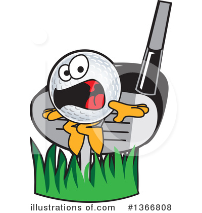 Golf Ball Sports Mascot Clipart #1366808 by Mascot Junction