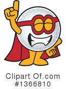 Golf Ball Sports Mascot Clipart #1366810 by Mascot Junction