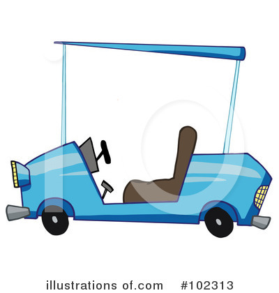 Royalty-Free (RF) Golf Cart Clipart Illustration by Hit Toon - Stock Sample #102313