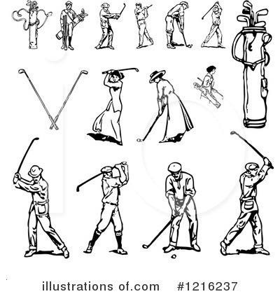 Golfing Clipart #1216237 by BestVector