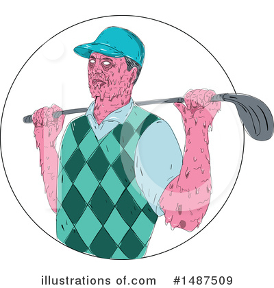 Golfer Clipart #1487509 by patrimonio