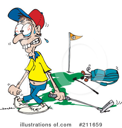 Golfing Clipart #211659 by Dennis Holmes Designs