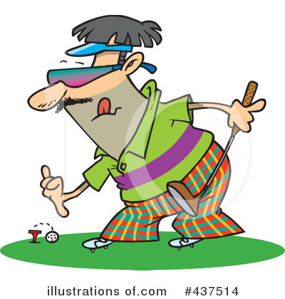Royalty-Free (RF) Golf Clipart Illustration by toonaday - Stock Sample #437514