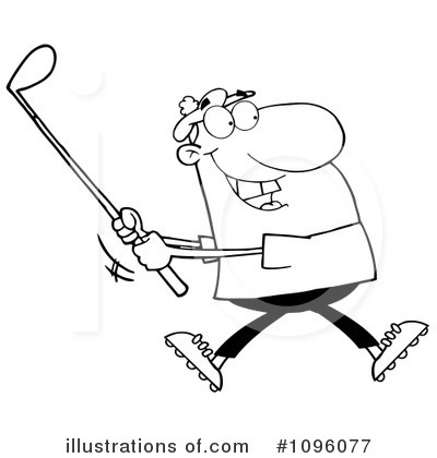 Royalty-Free (RF) Golfer Clipart Illustration by Hit Toon - Stock Sample #1096077