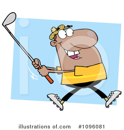 Royalty-Free (RF) Golfer Clipart Illustration by Hit Toon - Stock Sample #1096081