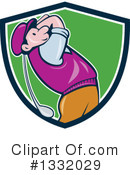 Golfer Clipart #1332029 by patrimonio