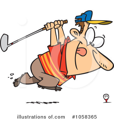 Royalty-Free (RF) Golfing Clipart Illustration by toonaday - Stock Sample #1058365