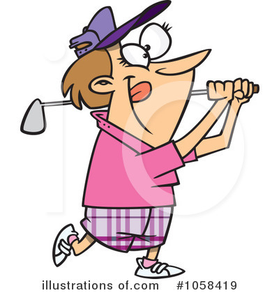 Royalty-Free (RF) Golfing Clipart Illustration by toonaday - Stock Sample #1058419