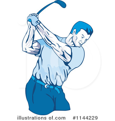 Royalty-Free (RF) Golfing Clipart Illustration by patrimonio - Stock Sample #1144229