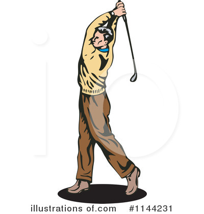 Royalty-Free (RF) Golfing Clipart Illustration by patrimonio - Stock Sample #1144231