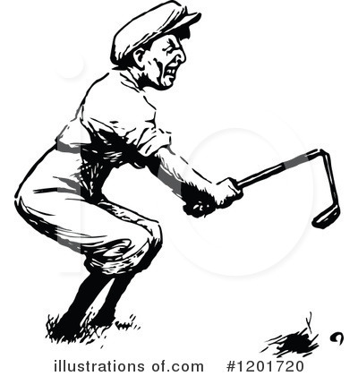 Royalty-Free (RF) Golfing Clipart Illustration by Prawny Vintage - Stock Sample #1201720