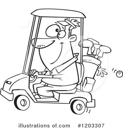 Royalty-Free (RF) Golfing Clipart Illustration by toonaday - Stock Sample #1203307