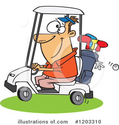 Golf Cart Clipart #1203310 by toonaday
