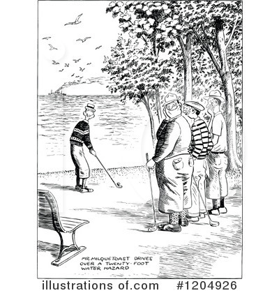 Golfing Clipart #1204926 by Prawny Vintage