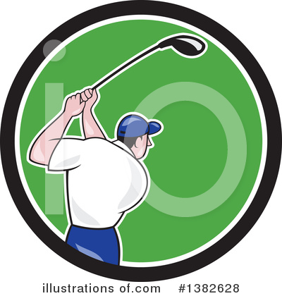 Golfer Clipart #1382628 by patrimonio